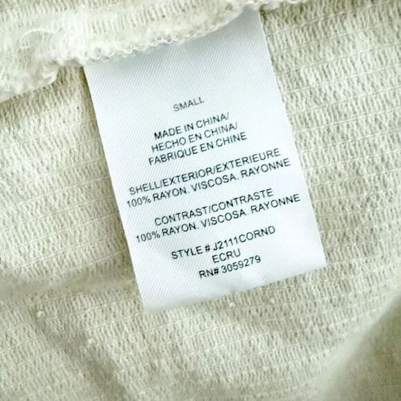 THREAD & SUPPLY | Ivory Ecru Corduroy Shacket Shirt Jacket Button Raw | Small - Picture 9 of 10
